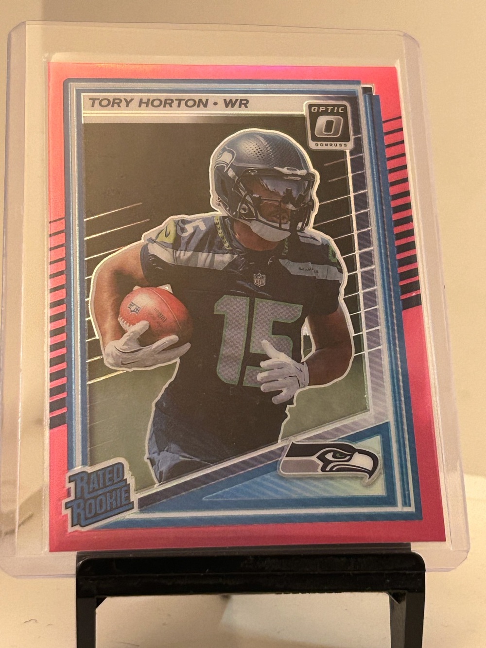 Tory Horton 2025 Panini Optic Football Pink Parallel Rookie Card